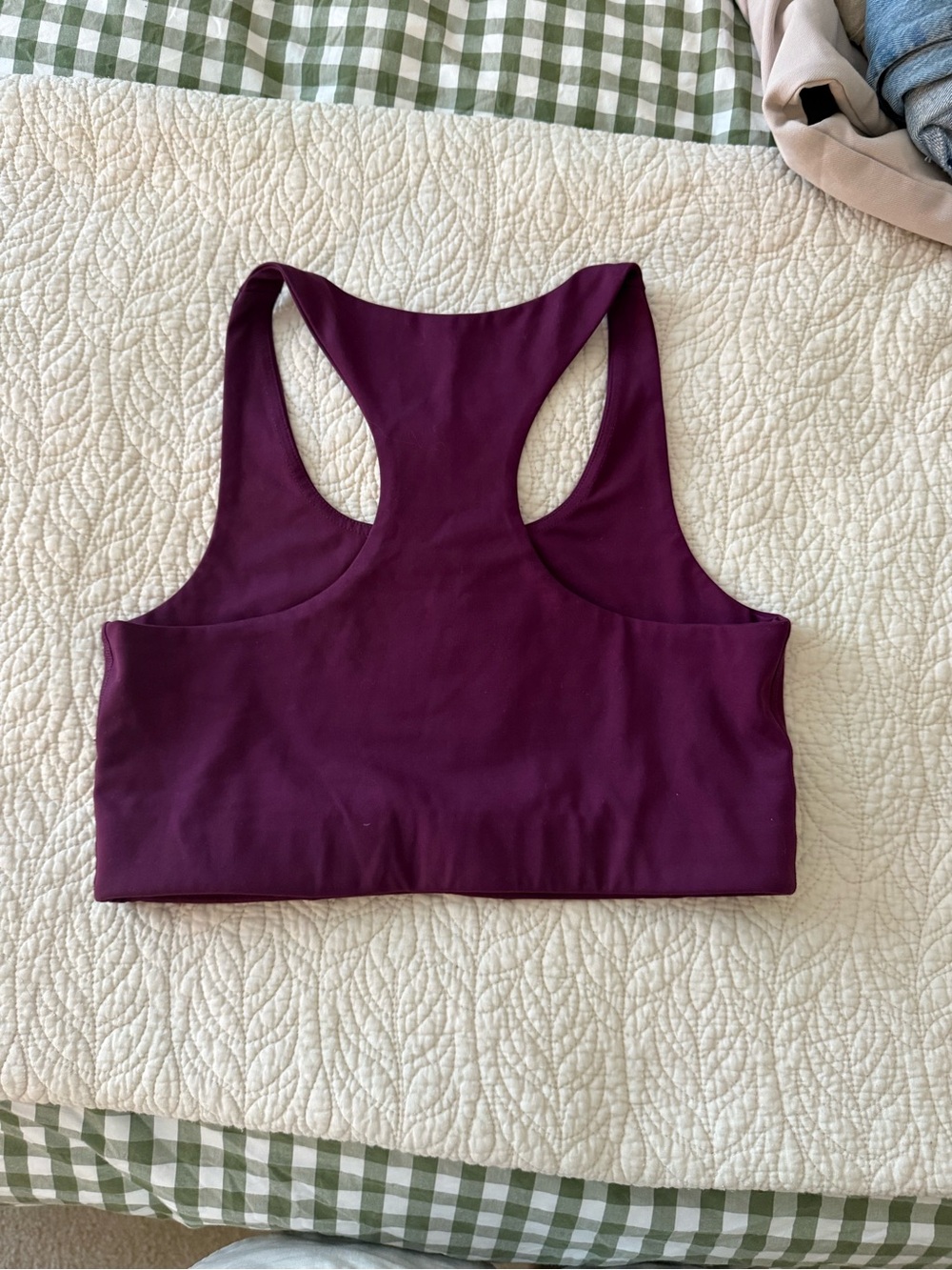 girlfriend collective Paloma Racerback Sports Bra in Plum - Picture 8 of 8